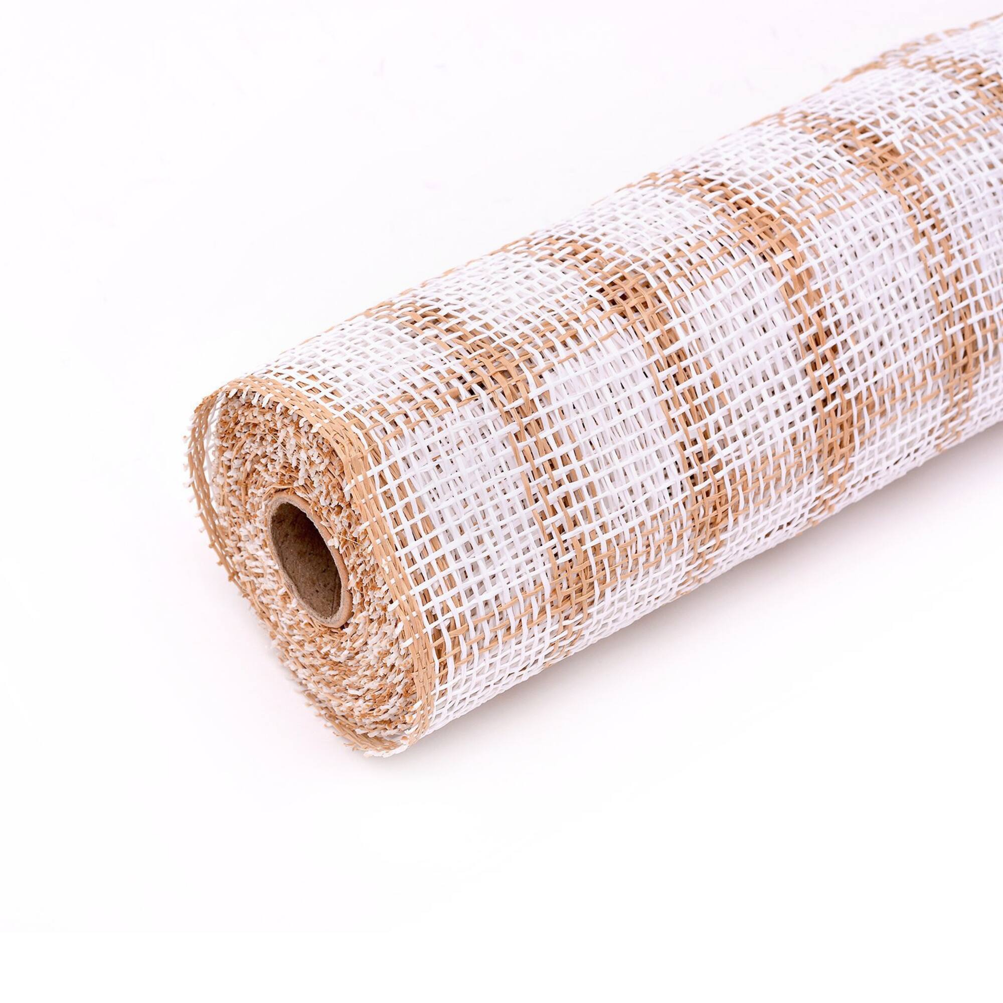 10" x 19ft. Natural & White Window Poly Burlap Mesh by Celebrate It™
